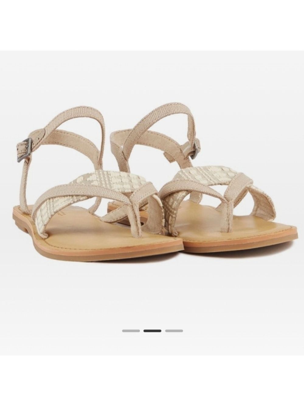 Toms Oxford Tan Heritage Canvas Lexie Sandals